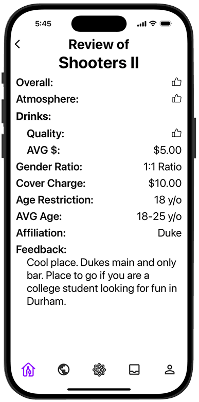 SipSync review screen