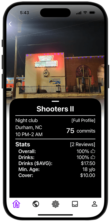 SipSync venue preview screen